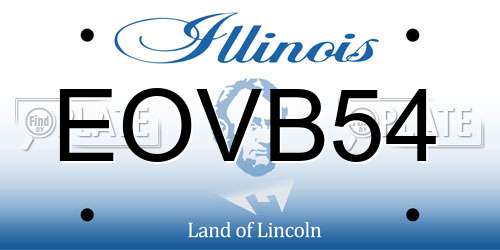 EOVB54 Illinois License Plate