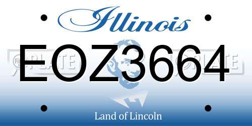 EOZ3664 Illinois License Plate