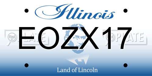 EOZX17 Illinois License Plate