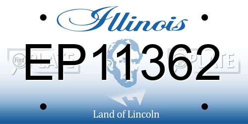 EP11362 Illinois License Plate