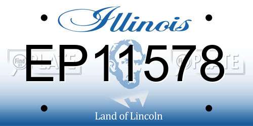 EP11578 Illinois License Plate