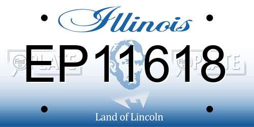 EP11618 Illinois License Plate