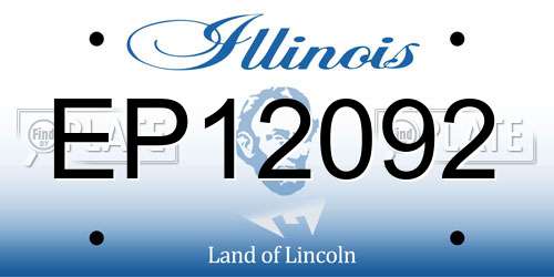 EP12092 Illinois License Plate