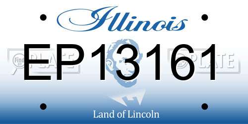 EP13161 Illinois License Plate