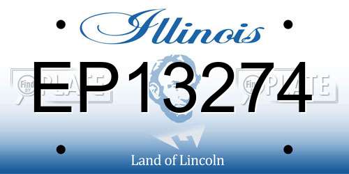 EP13274 Illinois License Plate