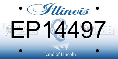EP14497 Illinois License Plate