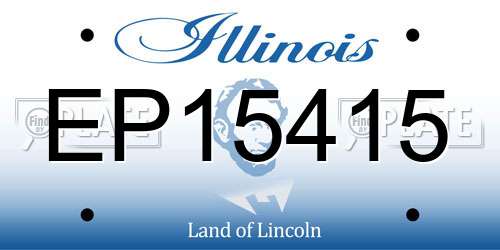 EP15415 Illinois License Plate