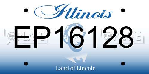 EP16128 Illinois License Plate