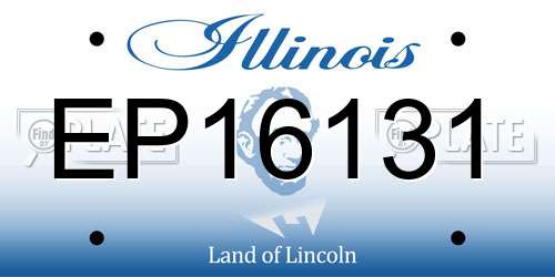 EP16131 Illinois License Plate