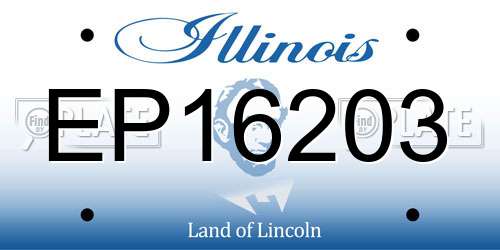 EP16203 Illinois License Plate