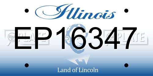 EP16347 Illinois License Plate