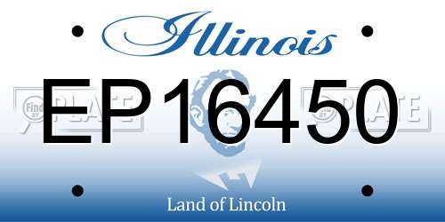 EP16450 Illinois License Plate