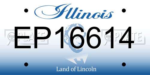 EP16614 Illinois License Plate