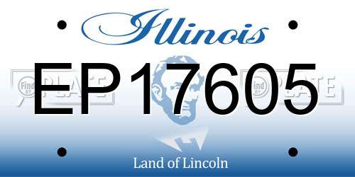 EP17605 Illinois License Plate