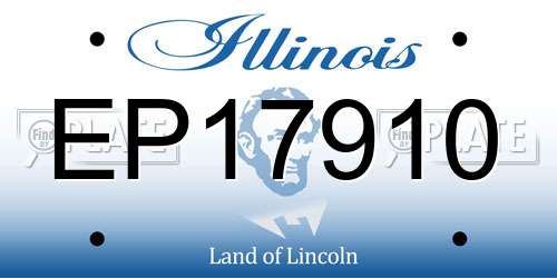 EP17910 Illinois License Plate