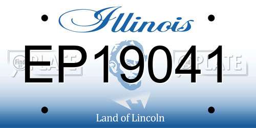 EP19041 Illinois License Plate