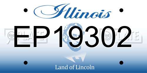 EP19302 Illinois License Plate