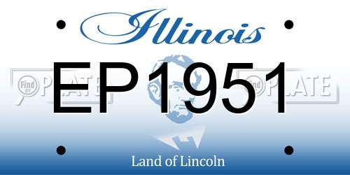 EP1951 Illinois License Plate