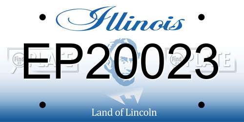 EP20023 Illinois License Plate