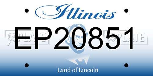EP20851 Illinois License Plate