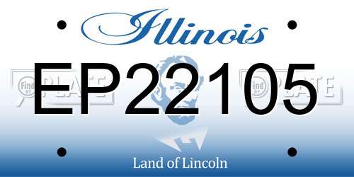 EP22105 Illinois License Plate