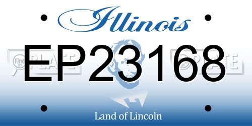 EP23168 Illinois License Plate