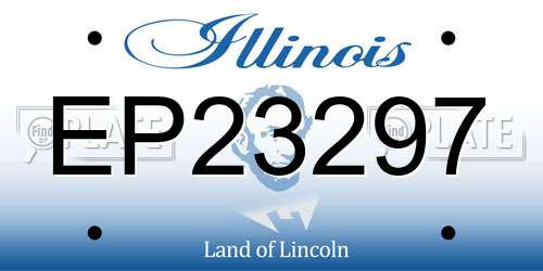 EP23297 Illinois License Plate