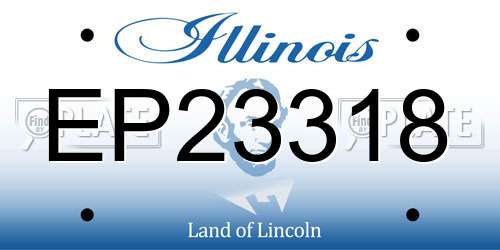 EP23318 Illinois License Plate