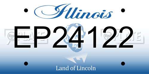 EP24122 Illinois License Plate