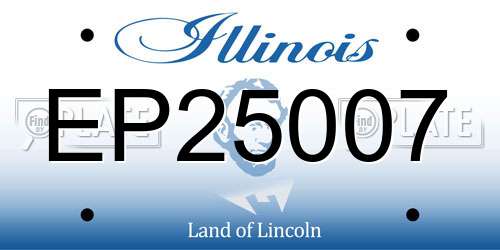 EP25007 Illinois License Plate