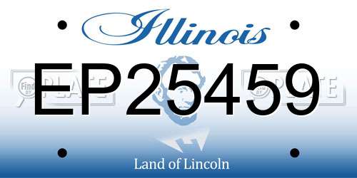 EP25459 Illinois License Plate