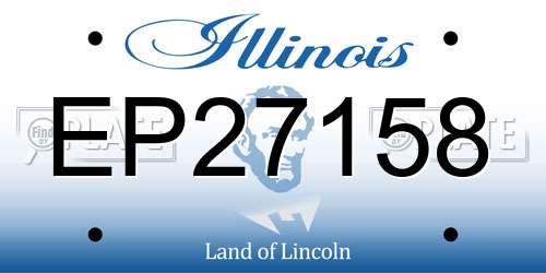 EP27158 Illinois License Plate
