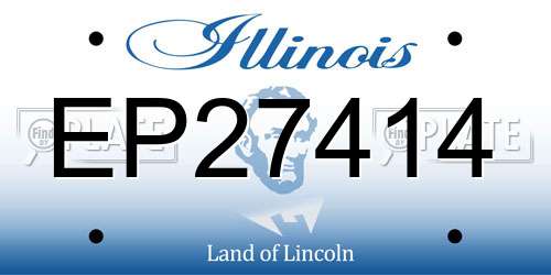 EP27414 Illinois License Plate