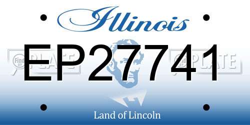 EP27741 Illinois License Plate