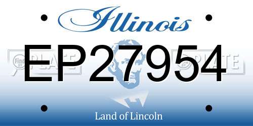 EP27954 Illinois License Plate