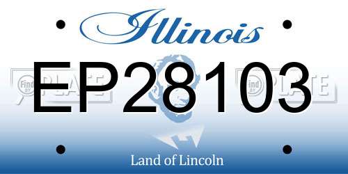 EP28103 Illinois License Plate
