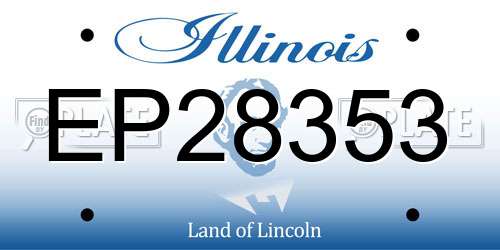 EP28353 Illinois License Plate