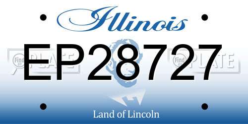EP28727 Illinois License Plate