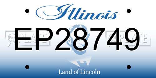 EP28749 Illinois License Plate