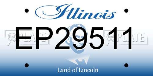 EP29511 Illinois License Plate