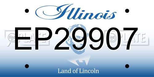EP29907 Illinois License Plate