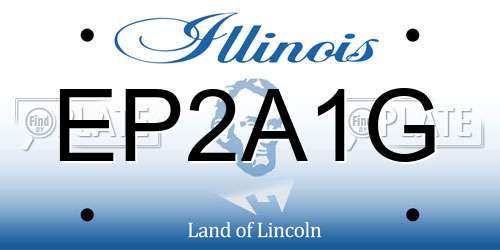 EP2A1G Illinois License Plate