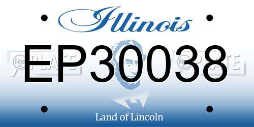 EP30038 Illinois License Plate