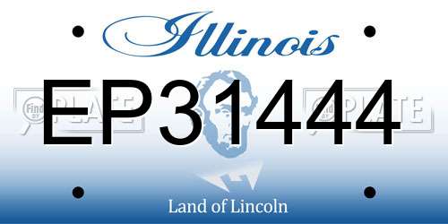 EP31444 Illinois License Plate
