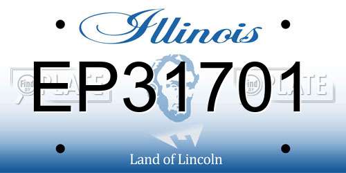 EP31701 Illinois License Plate