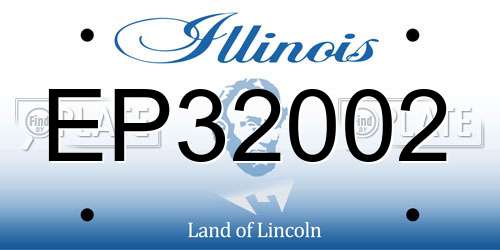 EP32002 Illinois License Plate