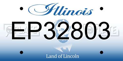 EP32803 Illinois License Plate