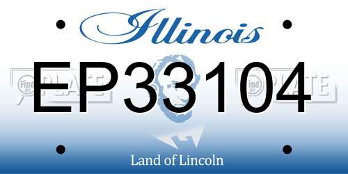 EP33104 Illinois License Plate