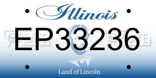 EP33236 Illinois License Plate