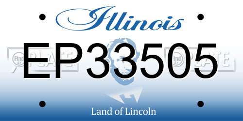 EP33505 Illinois License Plate